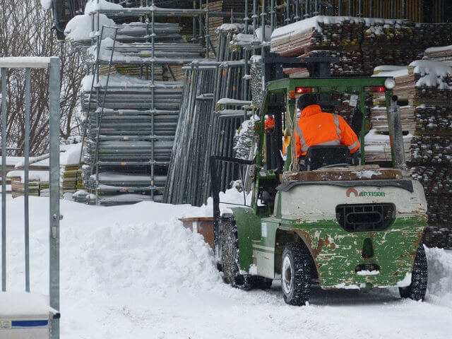 Logistikzentrum in Roßwein kämpft mit dem Schnee