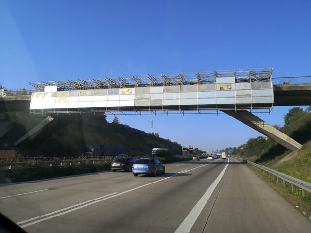 Schutzgerüst A4 Autobahn bei Dresden